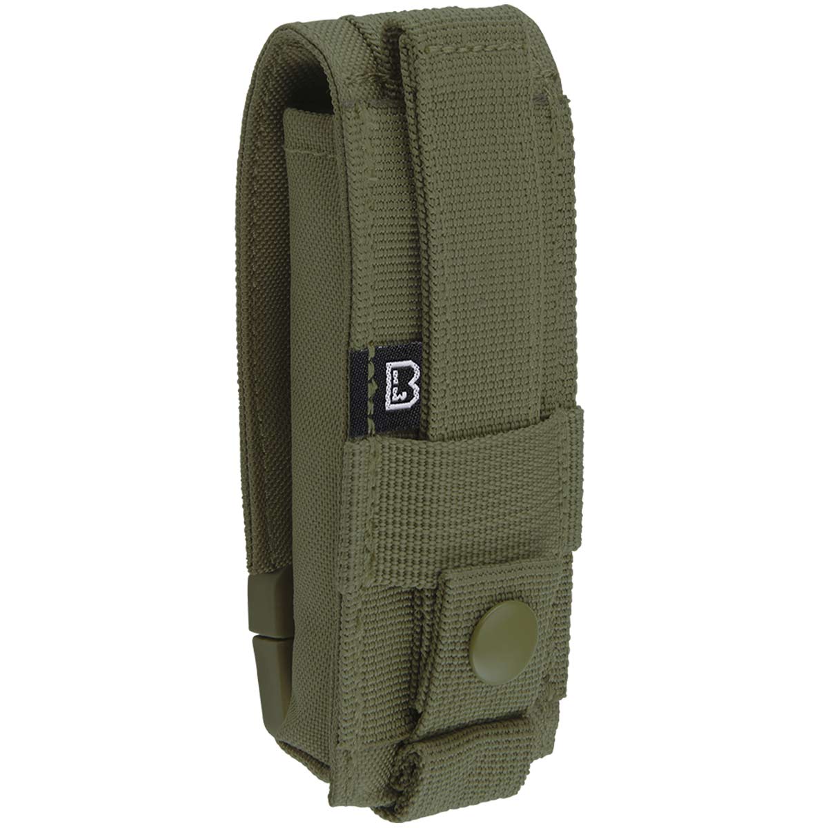 rear of brandit molle multi pouch medium olive green