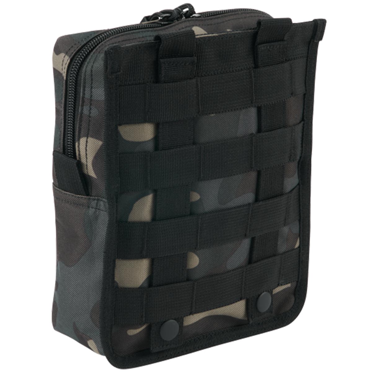 rear of brandit molle pouch cross dark camo