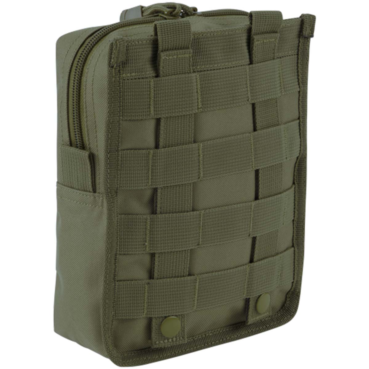 rear of brandit molle pouch cross olive green