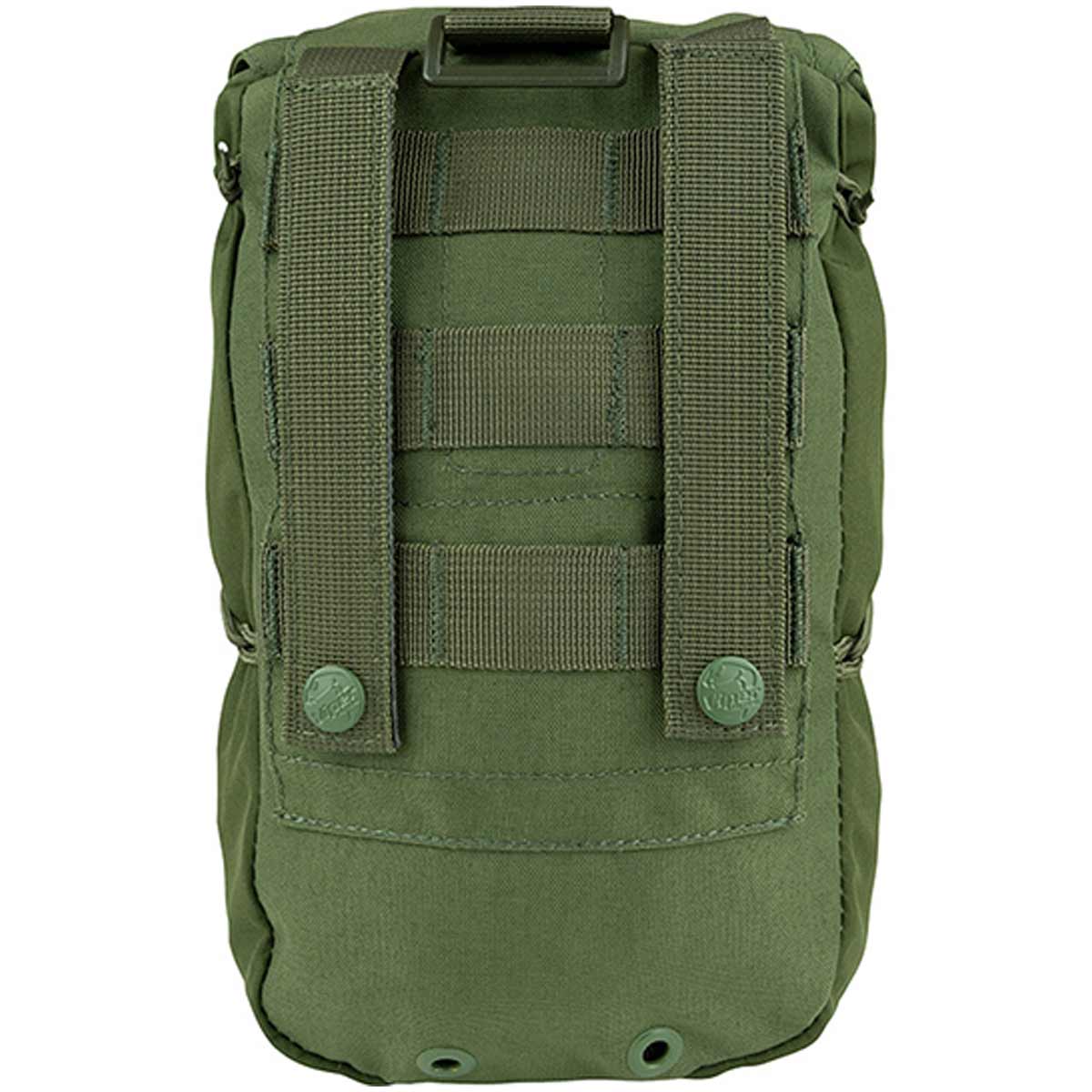 rear view of green viper stuffa pouch