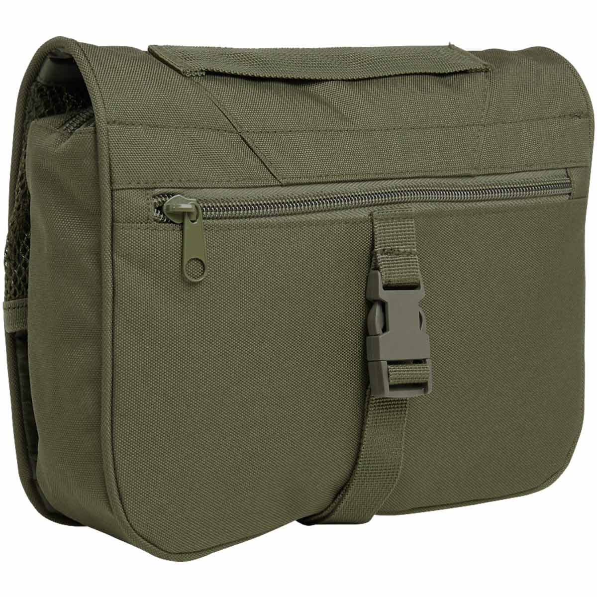 rear zip brandit toiletry bag large olive green