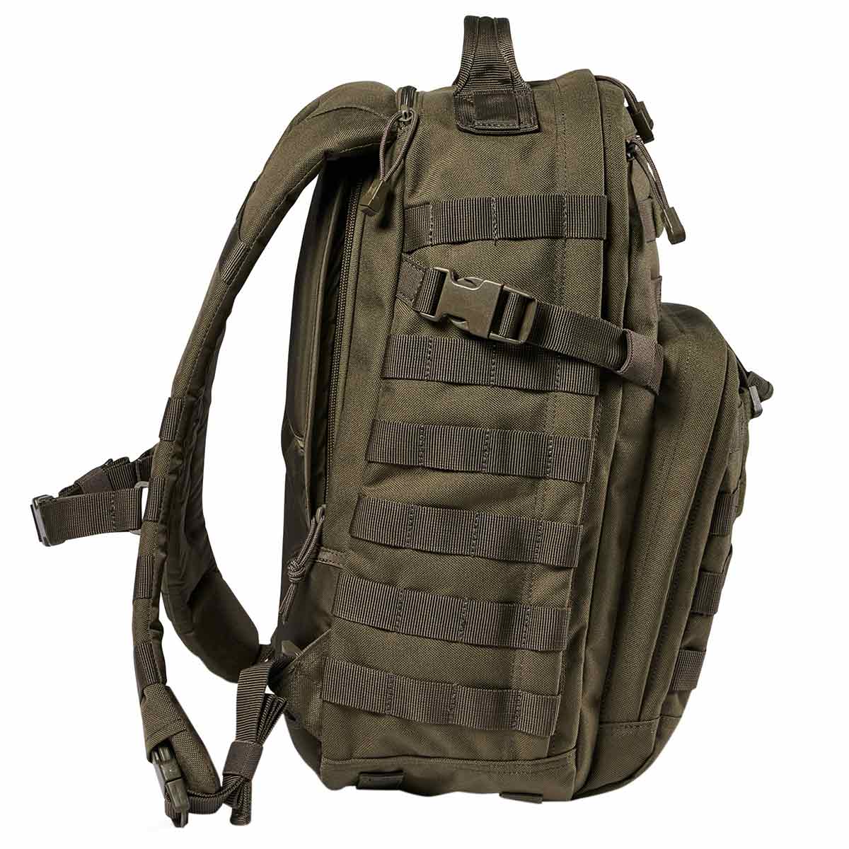 Right Side View of 5.11 Rush 12 2.0 Backpack Green