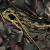 rope attachment of woodland camouflage net