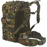 side and rear view of kombat 40l molle dpm camo assault pack