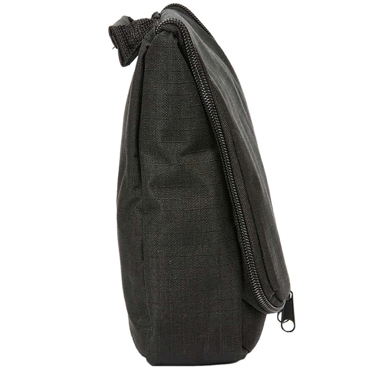 side view of black snugpak essentials wash bag