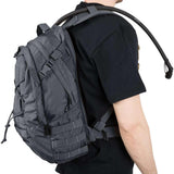 side view of helikon edc backpack shadow grey