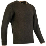 smart casual lambswool dark olive jack pyke ashcombe crewknit jumper knitwear