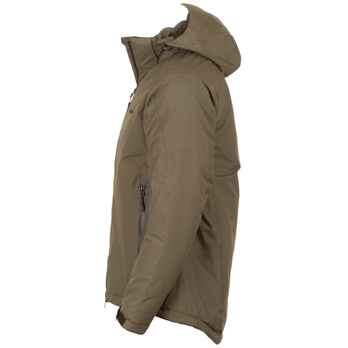 snugpak adjustable hood torrent waterproof insulated jacket thermal green