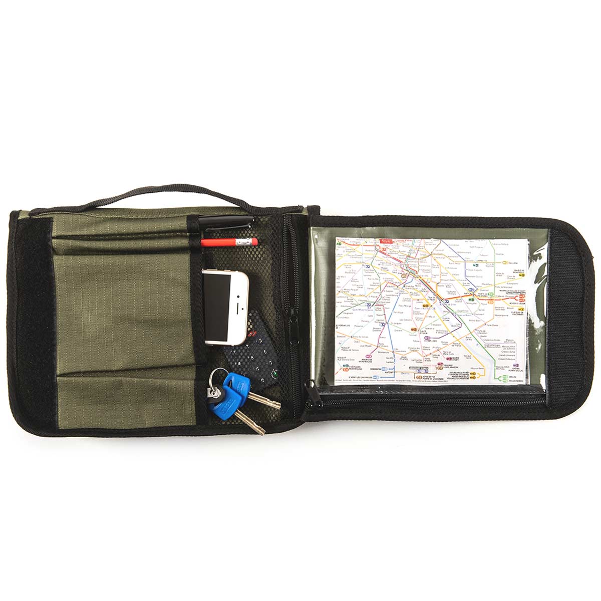 snugpak grab a5 front flap open olive