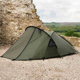 snugpak scorpion 3 man tent pitched with closed flysheet