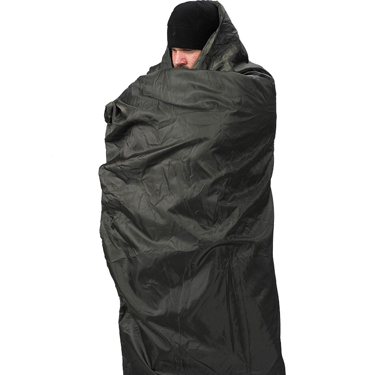 snugpak black wrapped around insulated blanket