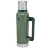stanley classic legendary vacuum thermos flask bottle hammertone green 1.4l