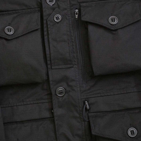storm flap black combat smock jacket arktis showerproof adjustable