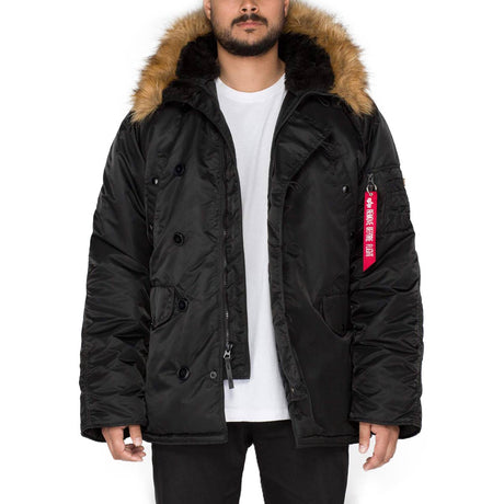 unzipped alpha industries n3b parka black