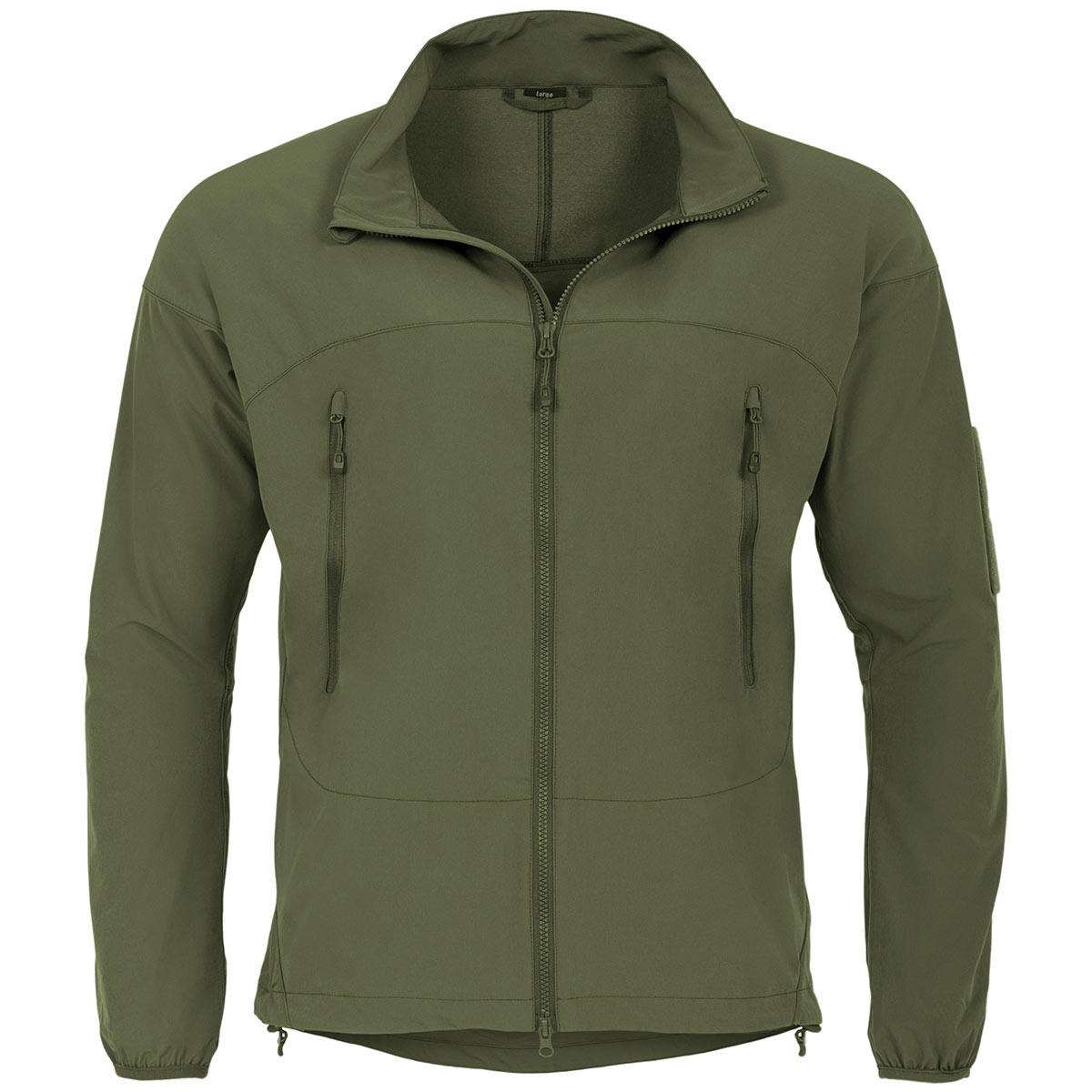Unzipped Collar of Highlander Hirta Jacket Green
