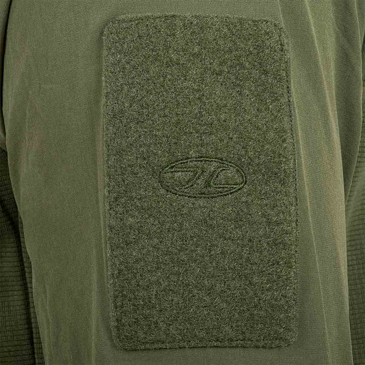 velcro sleeve patch highlander hirta hybrid jacket green