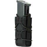 side view of viper elite pistol mag pouch black with mag