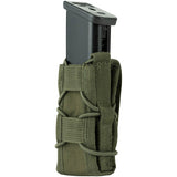 side view of viper elite pistol mag pouch green with mag