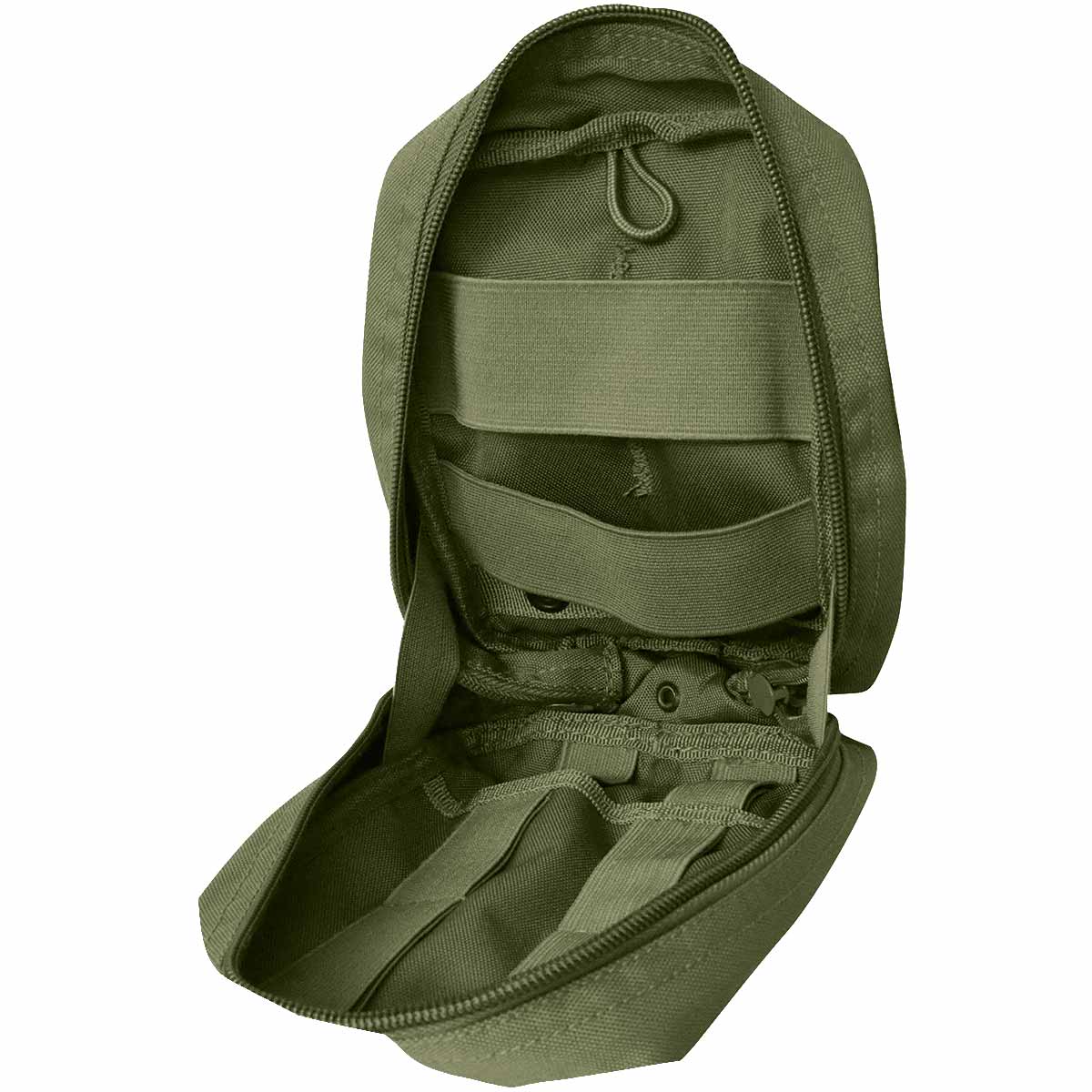 viper lazer medium pouch unzipped green