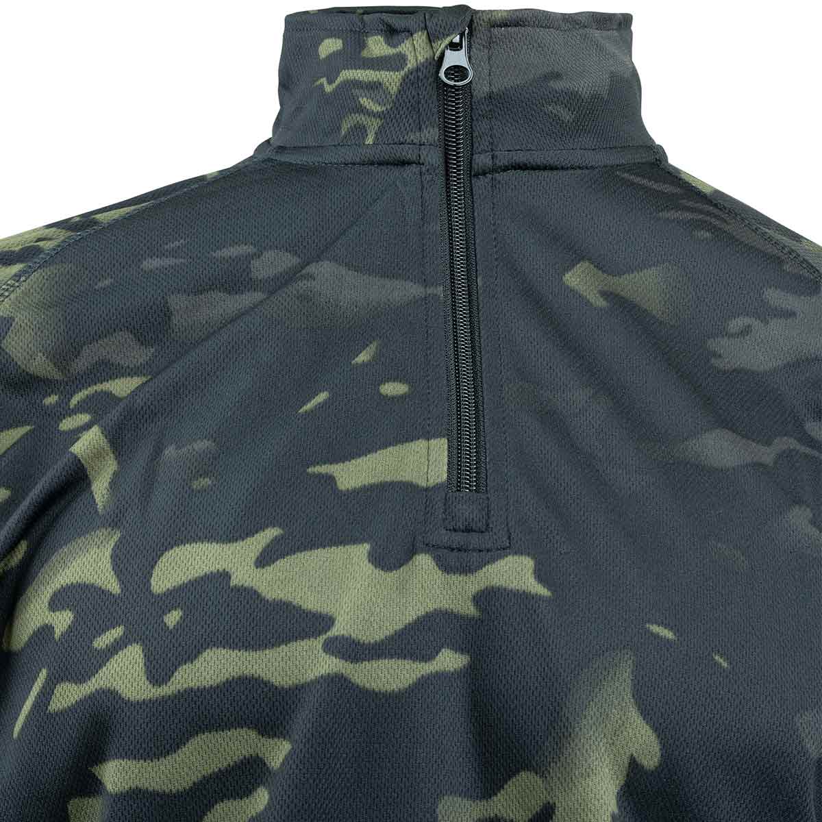 viper mesh tech armour base layer vcam black collar zip