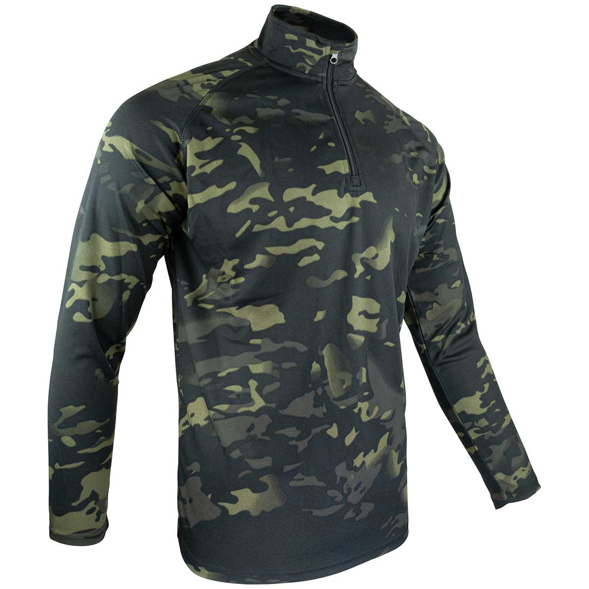 viper mesh tech armour top vcam black zip base layer