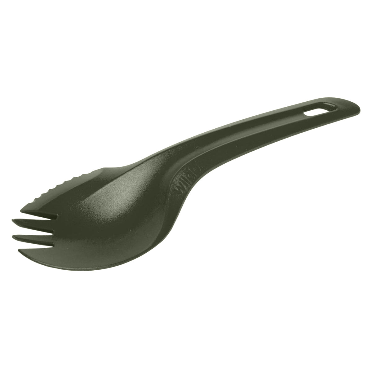 side view of wildo spork olive green