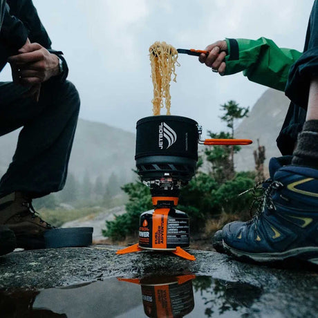 1.2l jetboil black trailcook system used outdoors