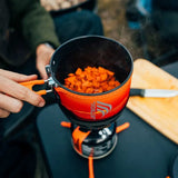 1.2l jetboil orange trailcook system used outdoors