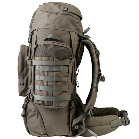 4l side pocket pouch with molle attachments on the pinnacle 70 litre rucksack