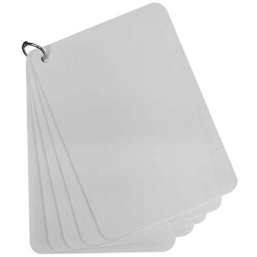 5x a5 plastic blank battle slate cards with ring binder