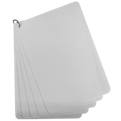 5x a6 plastic blank battle slate cards with ring binder