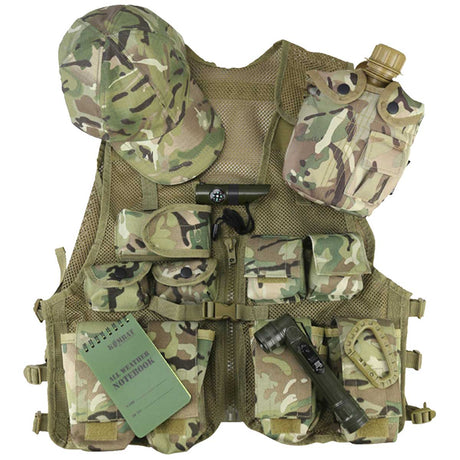 7 piece kombat kids btp camo adventure vest set