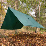 a frame setup of dd hammocks olive superlight xl tarp