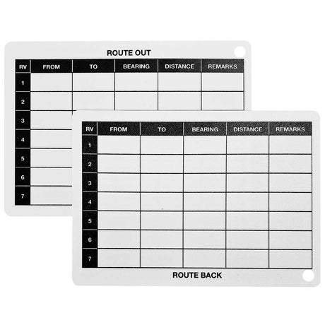 a6 route card plastic battle slate card
