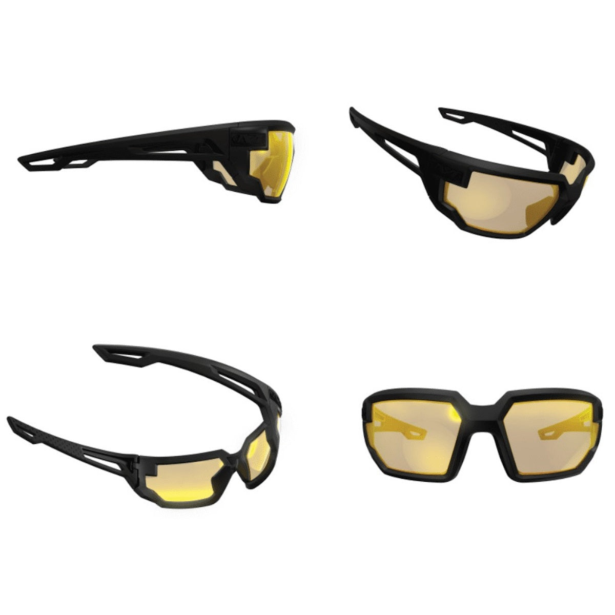 all angles of mechanix type x amber lens ballistic safety glasses 