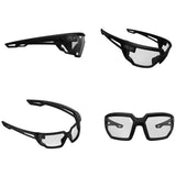 all angles of mechanix type x safety glasses with clear lens