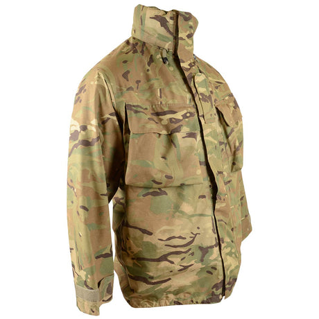 angle view british army mvp waterproof jacket with pockets mtp camo grade 1