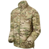 angle view of keela quantum core insulated multicam jacket