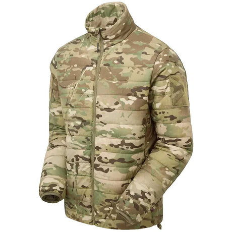 angle view of keela quantum core insulated multicam jacket