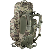 angled rear view of highlander forces elite pack 44l hmtc camo