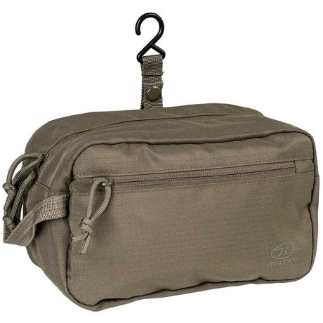 angled view highlander sancho toiletry bags ranger green