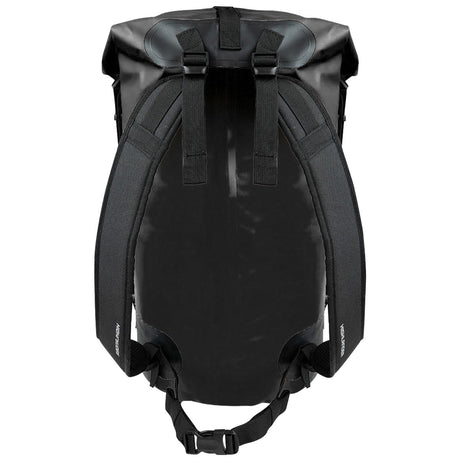 back of highlander troon 35l waterproof duffle bag black