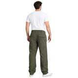 back pockets on surplus raw vintage olive infantry cargo trousers