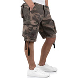 black camo surplus airborne vintage shorts with cargo pockets