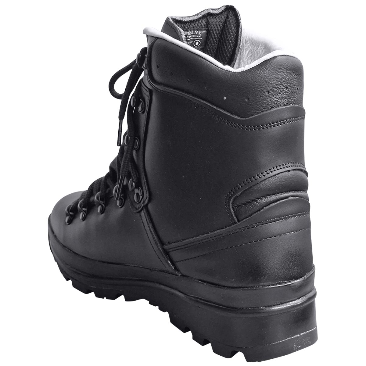 black mil tec german mountain boots with reinforced heel