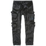 brandit pure slim fit cargo trousers anthracite
