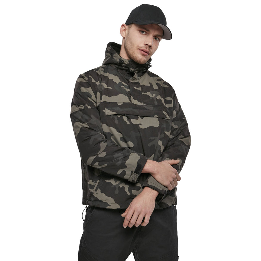 Men's Camouflage Spliced Thin Hooded Jacket