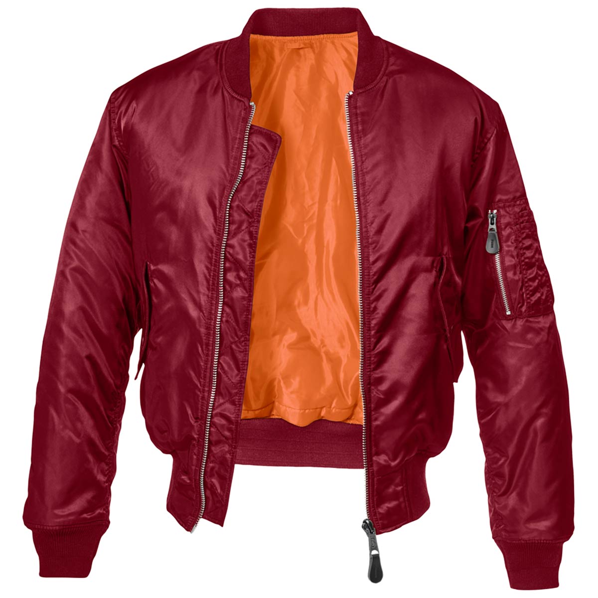 Brandit MA1 Bomber Flight Jacket Burgundy - Free Delivery