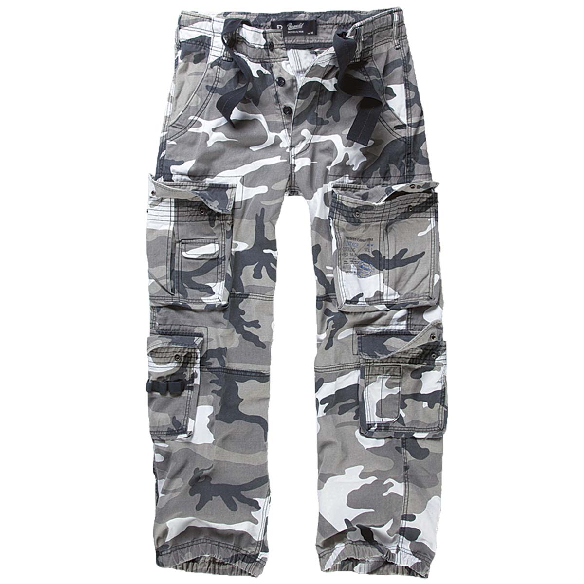 brandit pure vintage cargo trousers urban camo