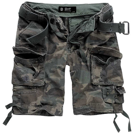 brandit savage vintage shorts woodland camo